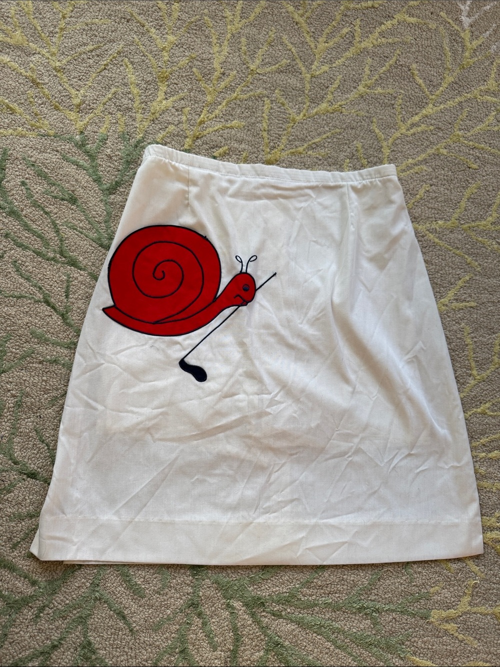 Vintage 60s snail golf skirt M